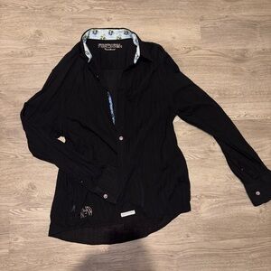 Men’s English Laundry John Lennon Black Button-Up Shirt